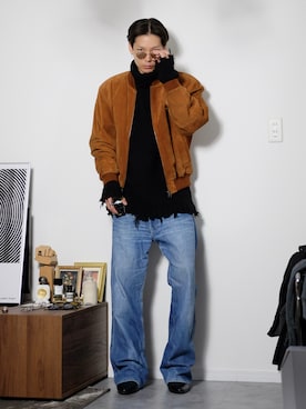 「アイテム（サングラス）」を使った、Tsuguya/KwonSayaさん（メンズ・175cm）の秋コーディネート