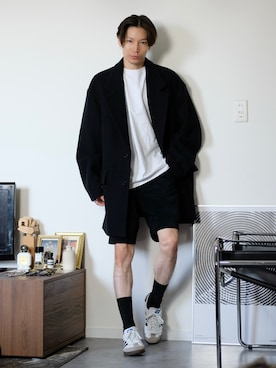 「アイテム（Tシャツ/カットソー）」を使った、Tsuguya/KwonSayaさん（メンズ・175cm）の秋コーディネート