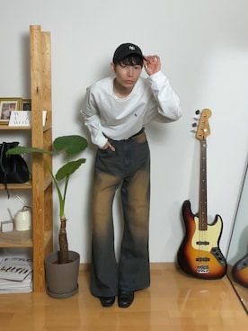 「Bleme（ブレム）のアイテム（Tシャツ/カットソー）」を使った、Tsuguya/KwonSayaさん（メンズ・175cm）の夏コーディネート