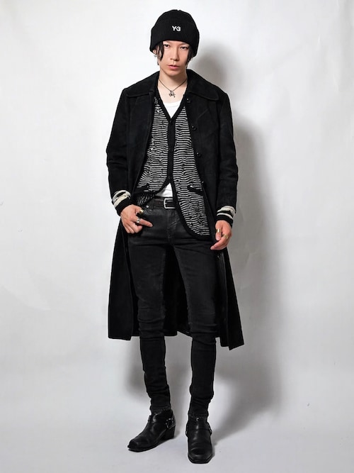 「Y-3（ワイスリー）のY-3 CL BEANIE（ニットキャップ/ビーニー）」を使った、Tsuguya/KwonSayaさん（メンズ・176cm）の秋コーディネート