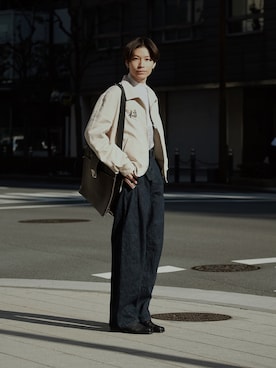 「KHOKI（コッキ）のアイテム（ジャケット/アウター）」を使った、Tsuguya/KwonSayaさん（メンズ・174cm）の冬コーディネート