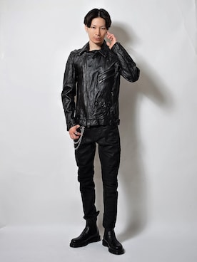 「JACKROSE（ジャックローズ）のアイテム」を使った、Tsuguya/KwonSayaさん（メンズ・176cm）の春コーディネート