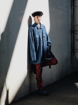 「GEORGE COX（ジョージコックス）のアイテム」を使った、Tsuguya/KwonSayaさん（メンズ・174cm）の夏コーディネート