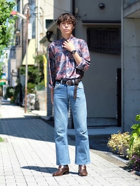 「70'sコーデ」｜「アイテム（その他）」を使った、Tsuguya/KwonSayaさん（メンズ・175cm）の夏コーディネート