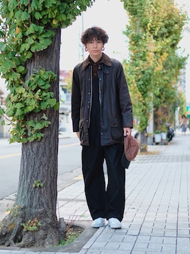 「RRL（ダブル アール エル）のアイテム（帽子）」を使った、Tsuguya/KwonSayaさん（メンズ・174cm）の秋コーディネート