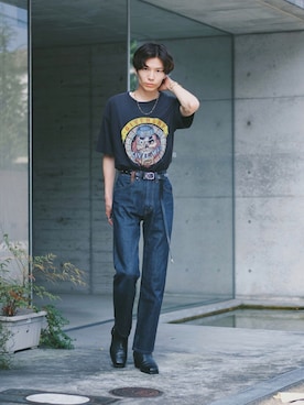 「H&M（エイチ・アンド・エム）のアイテム（ピアス（両耳用））」を使った、Tsuguya/KwonSayaさん（メンズ・174cm）の夏コーディネート