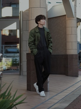 「BW SPORT（ビーダブルスポーツ）のアイテム」を使った、Tsuguya/KwonSayaさん（メンズ・174cm）の秋コーディネート