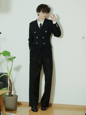「HUGO（ヒューゴ）のアイテム」を使った、Tsuguya/KwonSayaさん（メンズ・175cm）の秋コーディネート