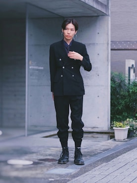 「H&M（エイチ・アンド・エム）のアイテム」を使った、Tsuguya/KwonSayaさん（メンズ・174cm）の秋コーディネート
