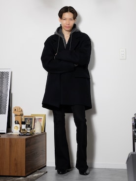 「アイテム（テーラードジャケット）」を使った、Tsuguya/KwonSayaさん（メンズ・175cm）の秋コーディネート