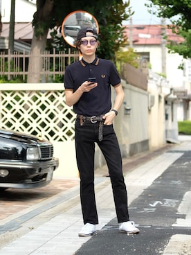 Tsuguya/KwonSayaさんの（FRED PERRY | フレッドペリー）を使ったコーディネート