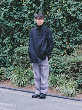 「th（ティー エイチ）のアイテム（トップス）」を使った、Tsuguya/KwonSayaさん（メンズ・174cm）の冬コーディネート