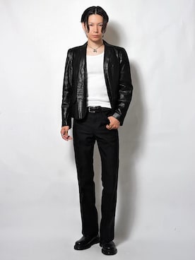 「Wrangler（ラングラー）のアイテム」を使った、Tsuguya/KwonSayaさん（メンズ・176cm）の秋コーディネート