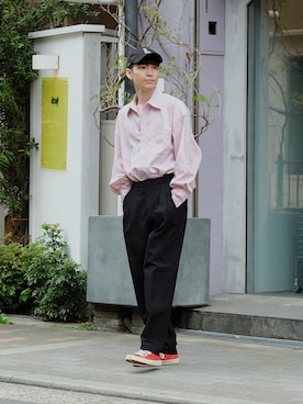 「re_k by JUNRED（レクバイジュンレッド）のアイテム」を使った、Tsuguya/KwonSayaさん（メンズ・174cm）の春コーディネート