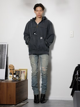 「アイテム（キャミソール）」を使った、Tsuguya/KwonSayaさん（メンズ・175cm）の秋コーディネート