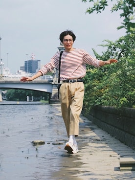 Tsuguya/KwonSayaさん（メンズ・174cm）の夏コーディネート