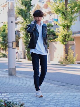 「H&M（エイチ・アンド・エム）のアイテム」を使った、Tsuguya/KwonSayaさん（メンズ・174cm）の秋コーディネート