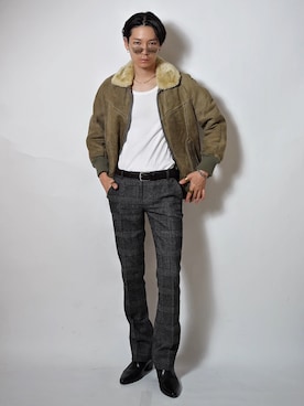 「アイテム（キャミソール）」を使った、Tsuguya/KwonSayaさん（メンズ・175cm）の秋コーディネート