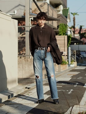 「H&M（エイチ・アンド・エム）のアイテム」を使った、Tsuguya/KwonSayaさん（メンズ・174cm）の秋コーディネート