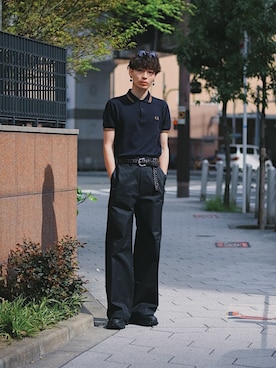 「ハイカットスニーカー」｜Tsuguya/KwonSayaさん（メンズ・174cm）の春コーディネート
