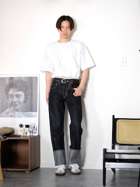 「アイテム（その他、ホワイト系）」を使った、Tsuguya/KwonSayaさん（メンズ・175cm）の夏コーディネート