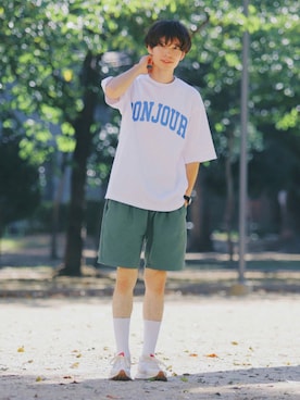 Tsuguya/KwonSayaさん（メンズ・174cm）の夏コーディネート