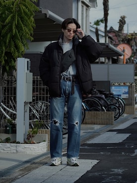 「WEGO（ウィゴー）のアイテム（ジャケット/アウター）」を使った、Tsuguya/KwonSayaさん（メンズ・174cm）の冬コーディネート