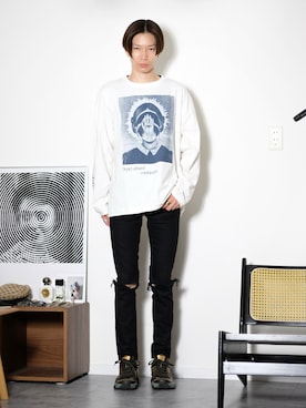 「SAINT LAURENT PARIS（サンローランパリ）のアイテム」を使った、Tsuguya/KwonSayaさん（メンズ・175cm）の夏コーディネート