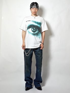 「CHROME HEARTS（クロムハーツ）のアイテム」を使った、Tsuguya/KwonSayaさん（メンズ・176cm）の夏コーディネート