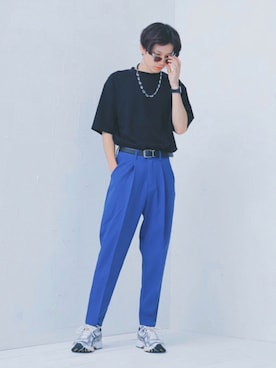 「MM6 Maison Margiela（ｴﾑｴﾑｼｯｸｽ ﾒｿﾞﾝ ﾏﾙｼﾞｪﾗ）のアイテム（アクセサリー）」を使った、Tsuguya/KwonSayaさん（メンズ・174cm）の夏コーディネート