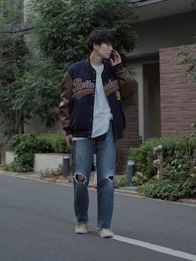「WEGO（ウィゴー）のアイテム（ジャケット/アウター）」を使った、Tsuguya/KwonSayaさん（メンズ・174cm）の秋コーディネート