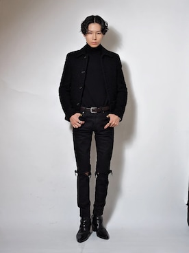 「CELINE（セリーヌ）のアイテム」を使った、Tsuguya/KwonSayaさん（メンズ・175cm）の冬コーディネート