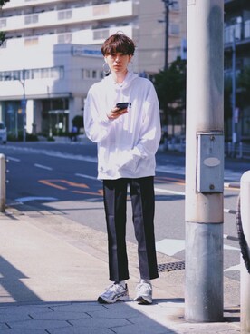 「H&M（エイチ・アンド・エム）のアイテム」を使った、Tsuguya/KwonSayaさん（メンズ・174cm）の秋コーディネート