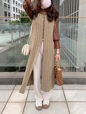 「rectangle（レクタングル）のアイテム（ワンピース/ドレス）」を使った、Amberさん（レディース・157cm）の秋コーディネート