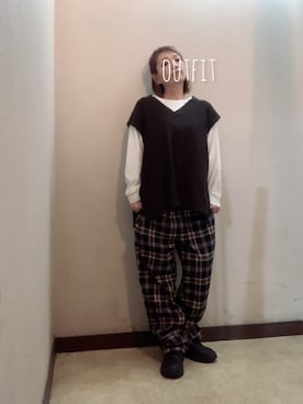 「アイテム（その他トップス）」を使った、miya さん（レディース・156cm）の秋コーディネート