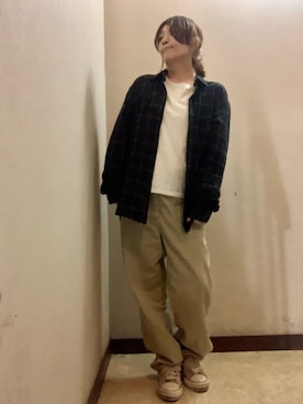 「アイテム（ピアス（両耳用））」を使った、miya さん（レディース・156cm）の秋コーディネート