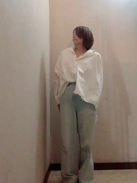 「アイテム（イヤーカフ）」を使った、miya さん（レディース・156cm）の秋コーディネート