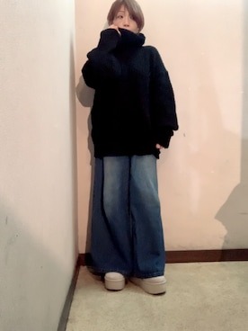 「アイテム（バレッタ/ヘアクリップ）」を使った、miya さん（レディース・156cm）の秋コーディネート