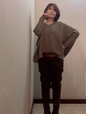 「アイテム（ピアス（両耳用））」を使った、miya さん（レディース・156cm）の秋コーディネート