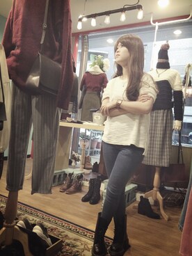 「Dr. Martens（ドクターマーチン）のアイテム（ブーツ、ブラック系）」を使った、Jessicaさん（レディース・153cm）の冬コーディネート