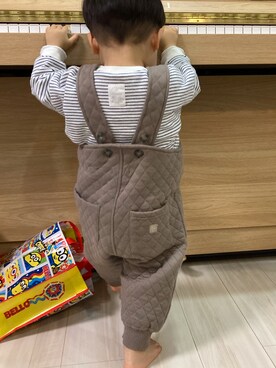 「うしろ姿」｜Kanataさん（キッズ・80cm）の冬コーディネート