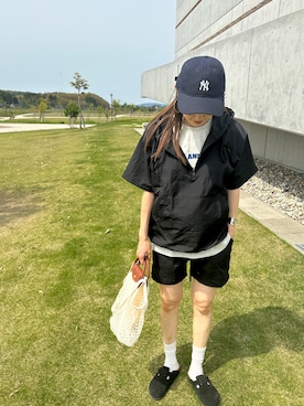 「mignon（ミニョン）のアイテム（パンツ）」を使った、mioさん（レディース・165cm）の夏コーディネート