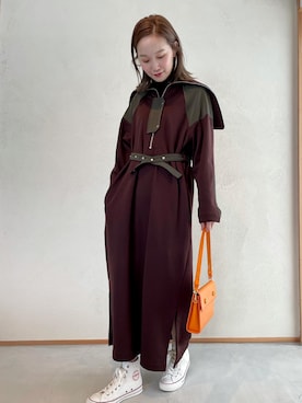 「EARIH（アーリ）のアイテム」を使った、mioさん（レディース・165cm）の秋コーディネート