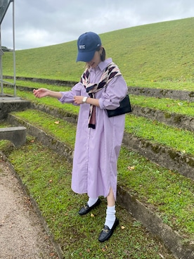 「mignon（ミニョン）のアイテム（帽子）」を使った、mioさん（レディース・165cm）の夏コーディネート