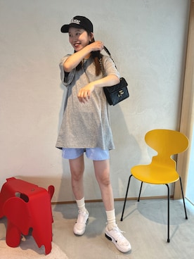 「mignon（ミニョン）のアイテム（帽子）」を使った、mioさん（レディース・165cm）の春コーディネート