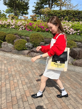 「mignon（ミニョン）のアイテム（オールインワン・サロペット）」を使った、mioさん（レディース・165cm）の春コーディネート