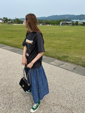 「mignon（ミニョン）のアイテム（スカート）」を使った、mioさん（レディース・165cm）の夏コーディネート