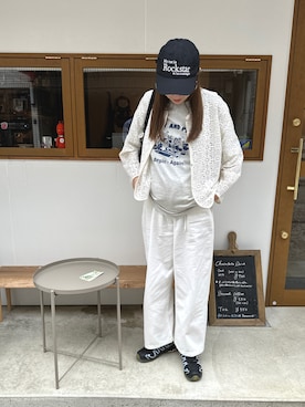 「mignon（ミニョン）のアイテム（帽子）」を使った、mioさん（レディース・165cm）の春コーディネート