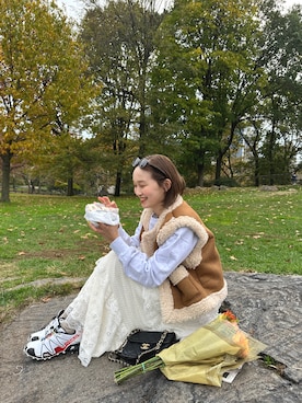 「mignon（ミニョン）のアイテム」を使った、mioさん（レディース・165cm）の秋コーディネート
