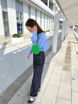 「mignon（ミニョン）のアイテム（デニムパンツ）」を使った、mioさん（レディース・165cm）の秋コーディネート